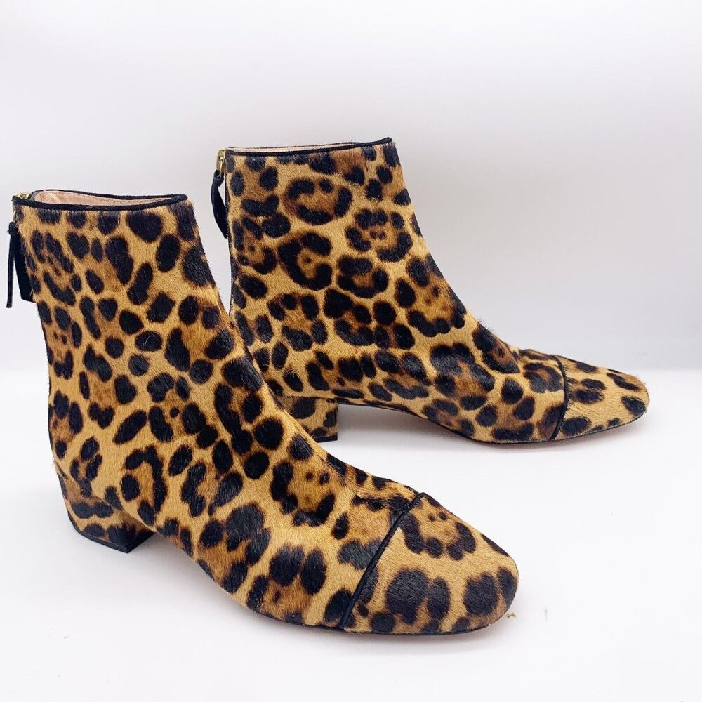 J.Crew Women's Leopard Print Calf Hair Roxie Ankle Boots Size US 6 AQ652 NEW EUC